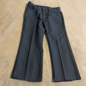 Vintage Levis Sta Prest Panatela Gray Blue Flare Leg Trousers Pants 34x25